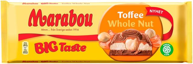 Marabou Big Taste Toffee Whole Nut suklaalevy 300g