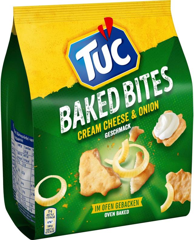 TUC Baked Bites Cream cheese&Onion suolakeksi 110g