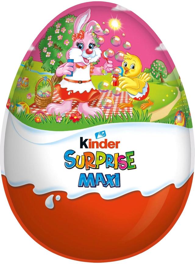 Kinder Maxi Surprise Pink pääsiäinen maitosuklaahahmo sisältäen lelun 220g