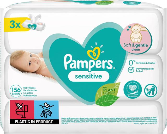 Pampers Sensitive Baby Wipes 156kpl puhdistuspyyhe