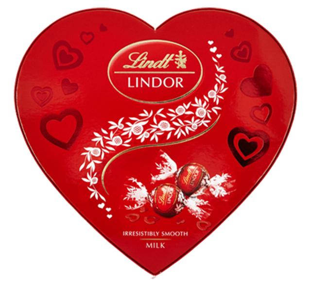 Lindt Lindor Sydän täyte maitosuklaakuula 200g