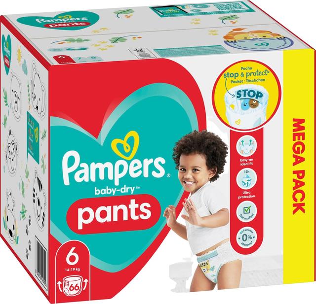 Pampers 66kpl Baby Dry Pants S6 14-19kg housuvaippa