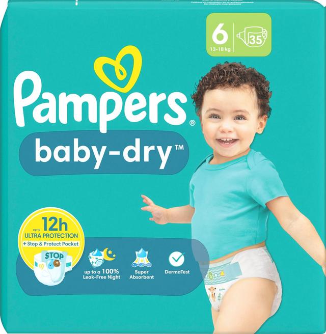 Pampers 35kpl Baby Dry S6 13-18kg vaippa