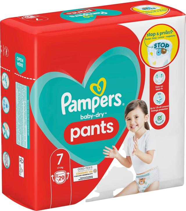 Pampers 29kpl Baby Dry Pants S7 17+ kg housuvaippa