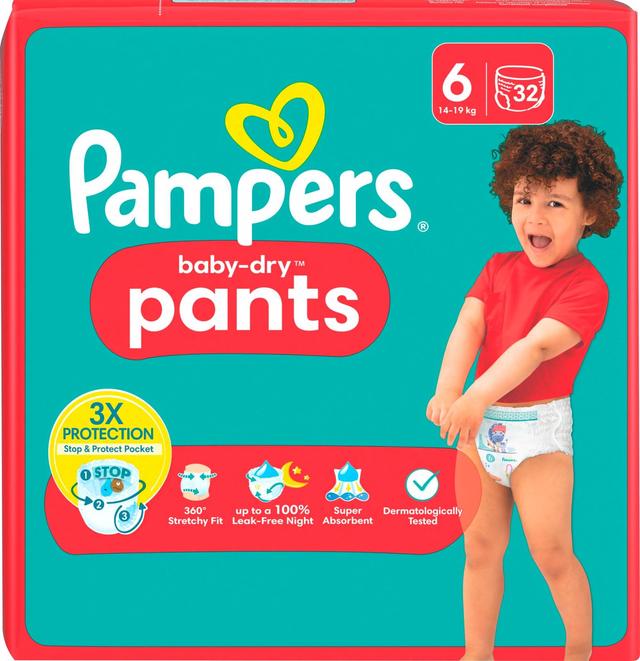 Pampers Baby Dry Pants S6 15+ kg 32kpl housuvaippa