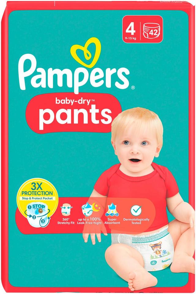 Pampers Baby Dry Pants S4 9-15kg 42kpl housuvaippa