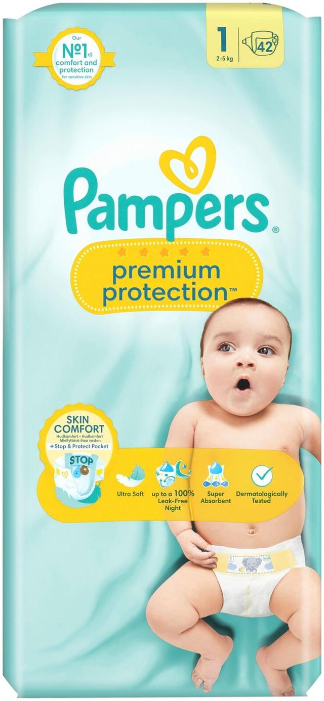 Pampers Premium Protection S1 2-5kg 42kpl vaippa