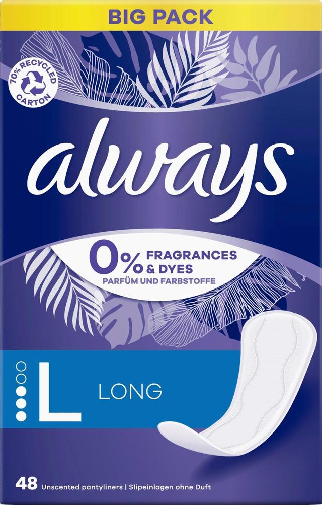 Always Long hajusteeton 48kpl pikkuhousunsuoja