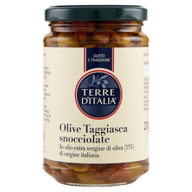 Terre d'Italia Olive Taggiasca snocciolate kivettömät oliivit 270/180g