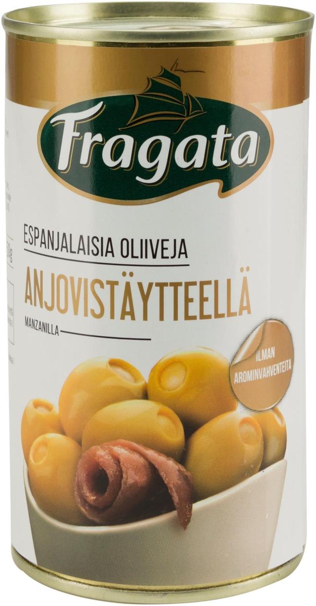 Fragata vihreitä oliiveja anjovistäytteellä 350g