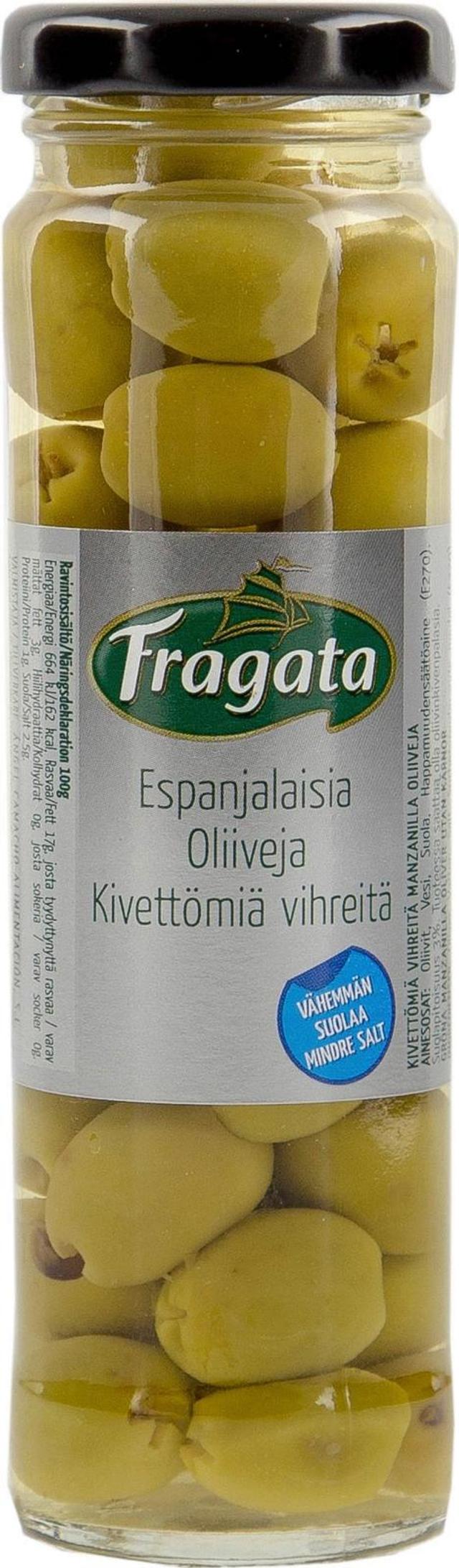 Fragata vähäsuolainen vihreä oliivi 142/70g