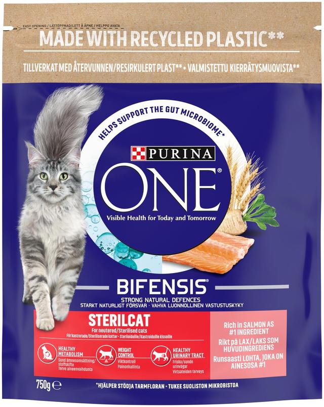 Purina One 750g Sterilcat Lohta ja vehnää kissanruoka