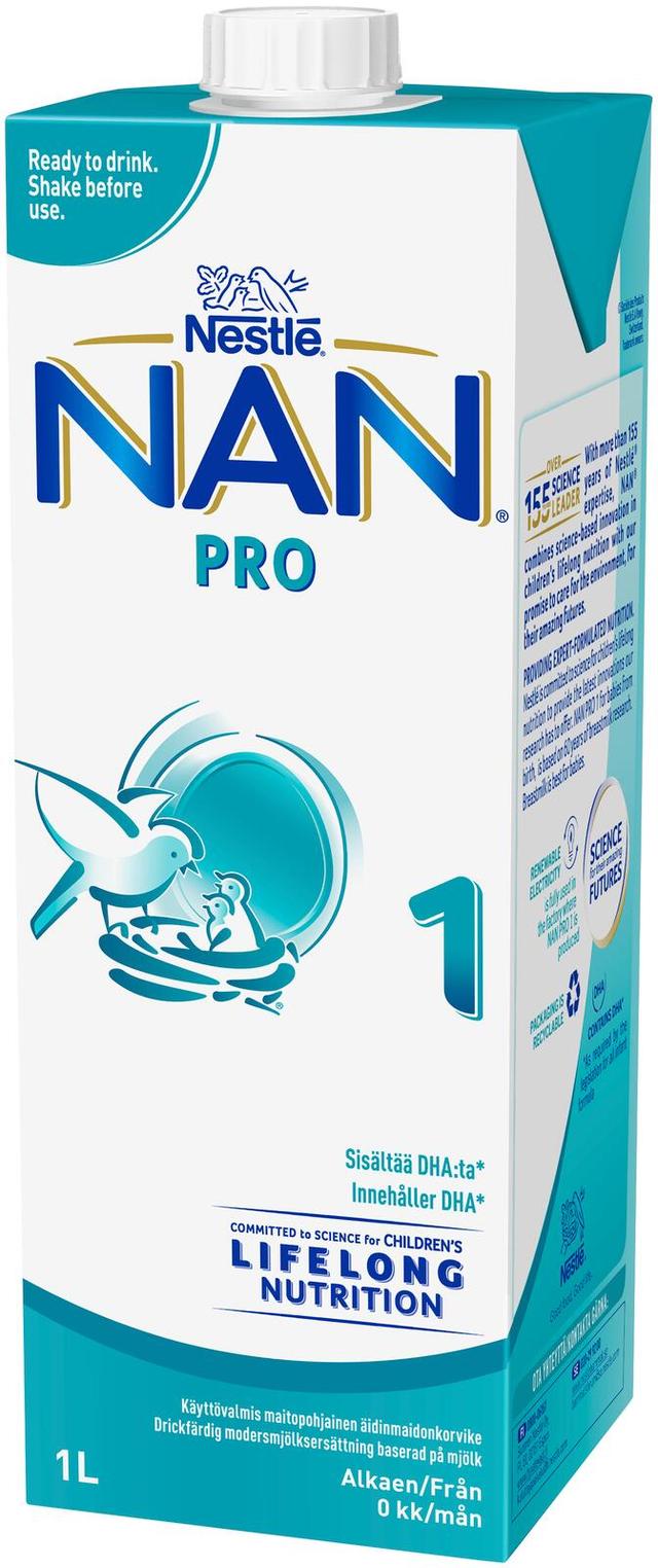 Nestlé NAN PRO 1 Äidinmaidonkorvike 1000ml