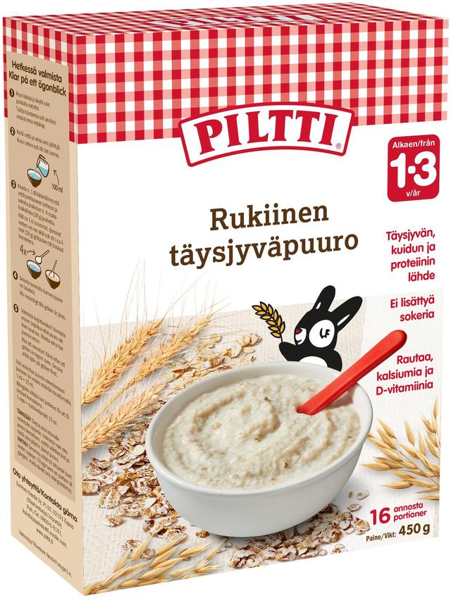 Piltti 450g Rukiinen täysjyväpuurojauhe 1-3v