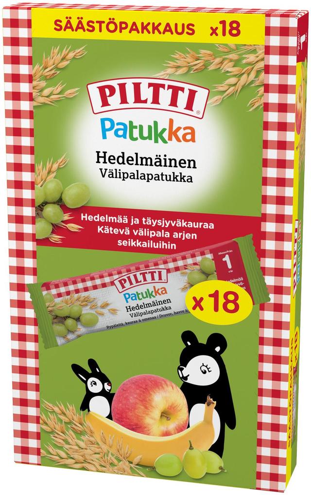 Piltti 18x25g Hedelmäinen välipalapatukka monipakkaus 1v