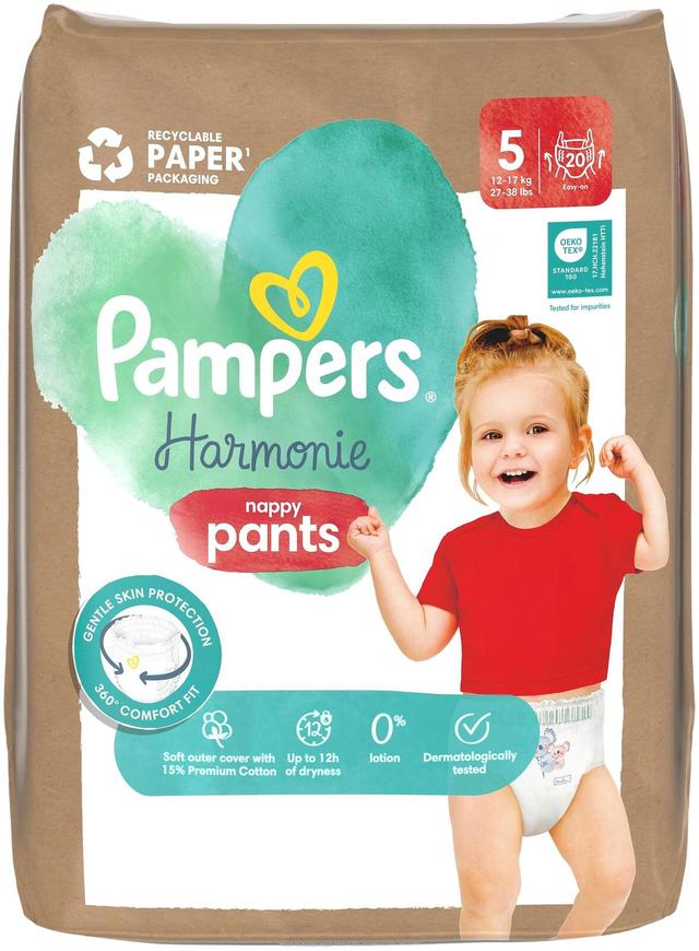 Pampers Harmonie nappy pants S5 12-17 kg 20 kpl vaippa