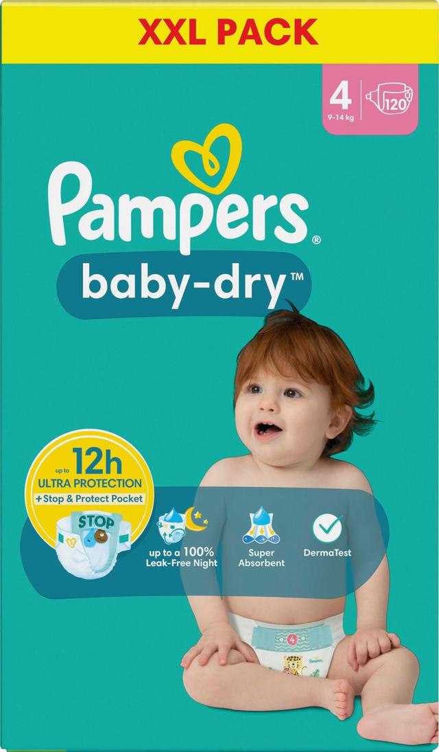 Pampers BabyDry S4 9-14kg 120kpl vaippa