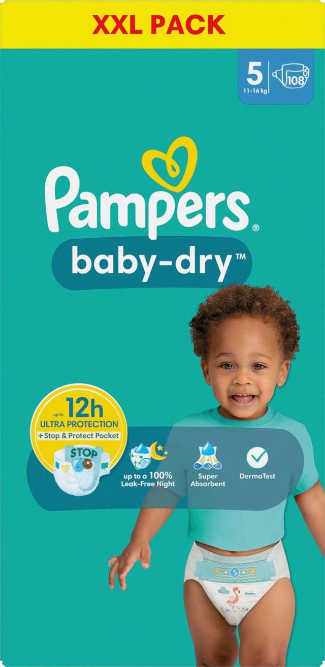 Pampers BabyDry S5 11-16kg 108kpl vaippa