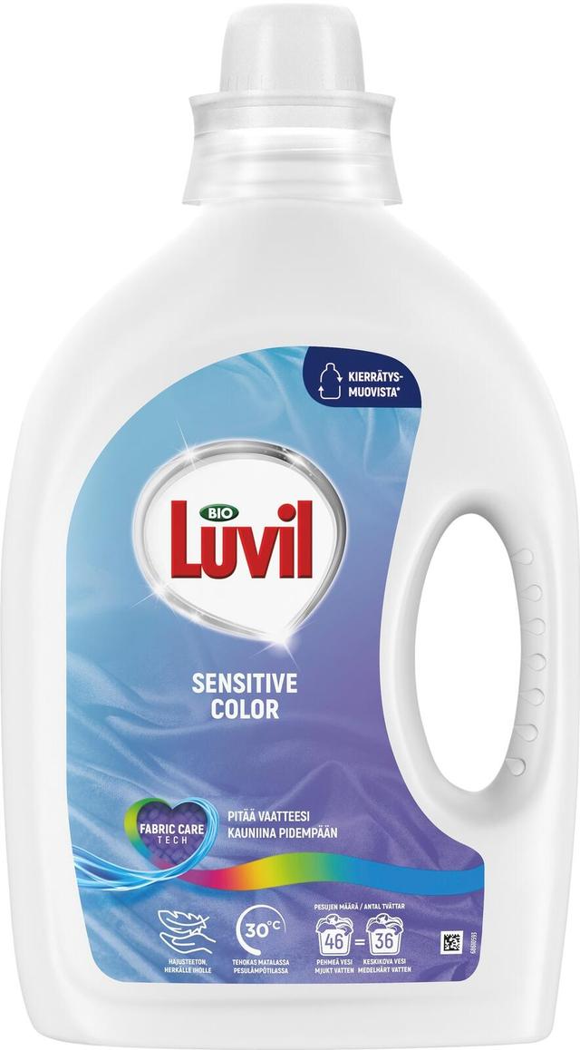 Bio Luvil Sensitive Color Pyykinpesuaine Hajusteeton 1.84 L 46 pesua