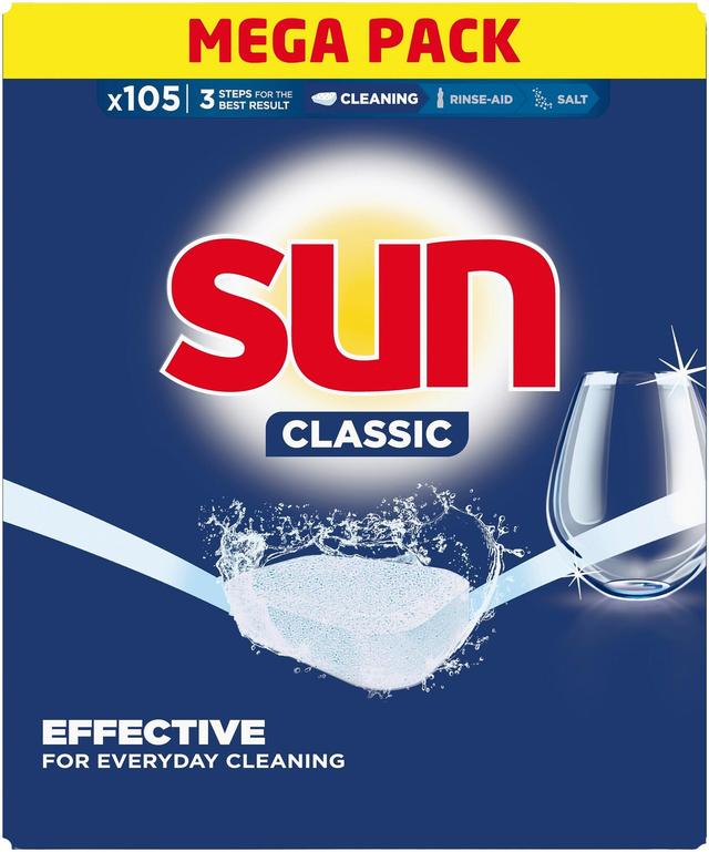Sun Classic Regular Konetiskitabletti Ympäristömerkki 105 kpl