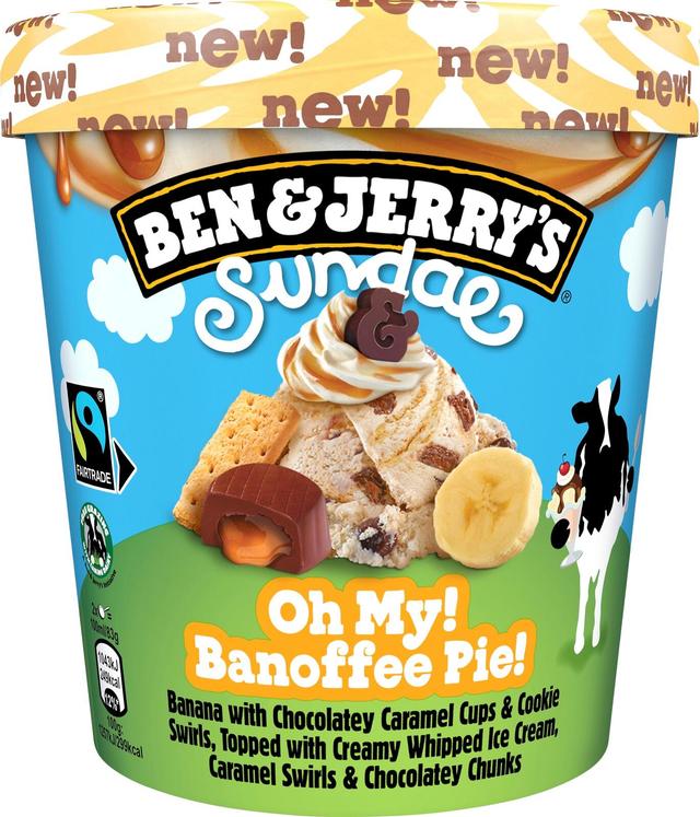 Ben & Jerry's Jäätelöjälkiruoka Oh My! Banoffee Pie! 427 ML/353g