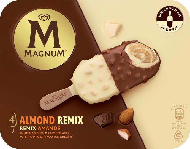 Magnum Almond Remix Jäätelö Monipakkaus 340ml/264g