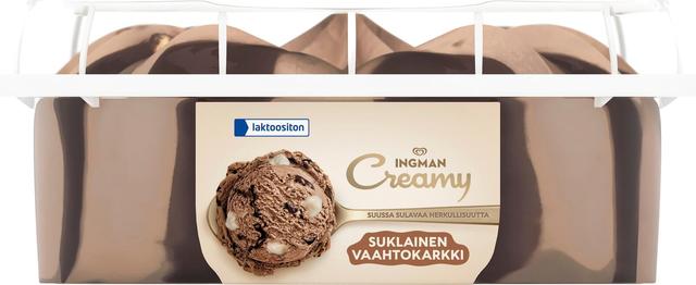 Ingman Creamy Suklainen Vaahtokarkki Laktoositon Jäätelö 850ml/493g