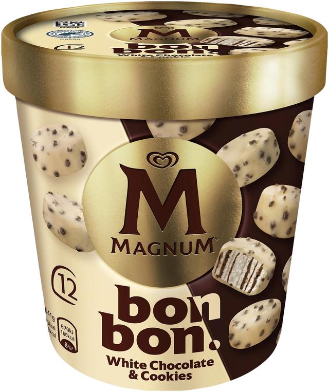 Magnum Bonbon White Chocolate & Cookies Jäätelö Monipakkaus 204ml/168g 12 kpl