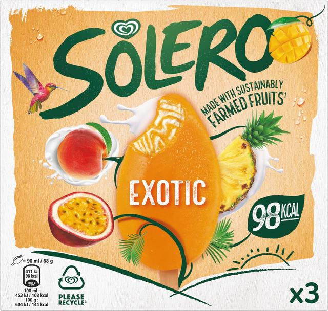 Solero Exotic Jäätelö Monipakkaus 270ml/204g 3 kpl