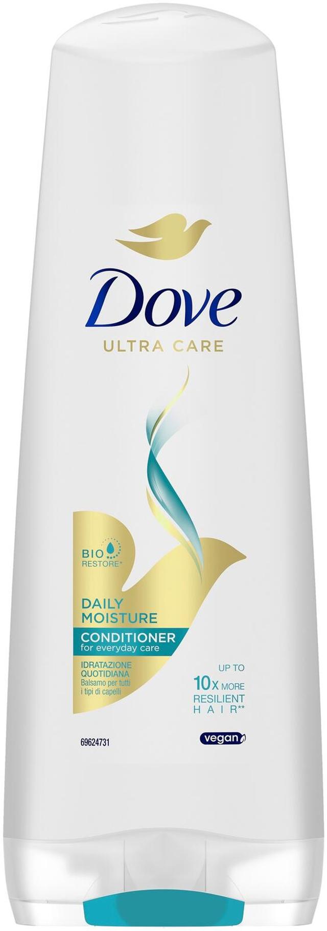 Dove  Daily Moisture Hoitoaine Vahvistaa ja kosteuttaa hiuksia joustavammaksi 350 ml