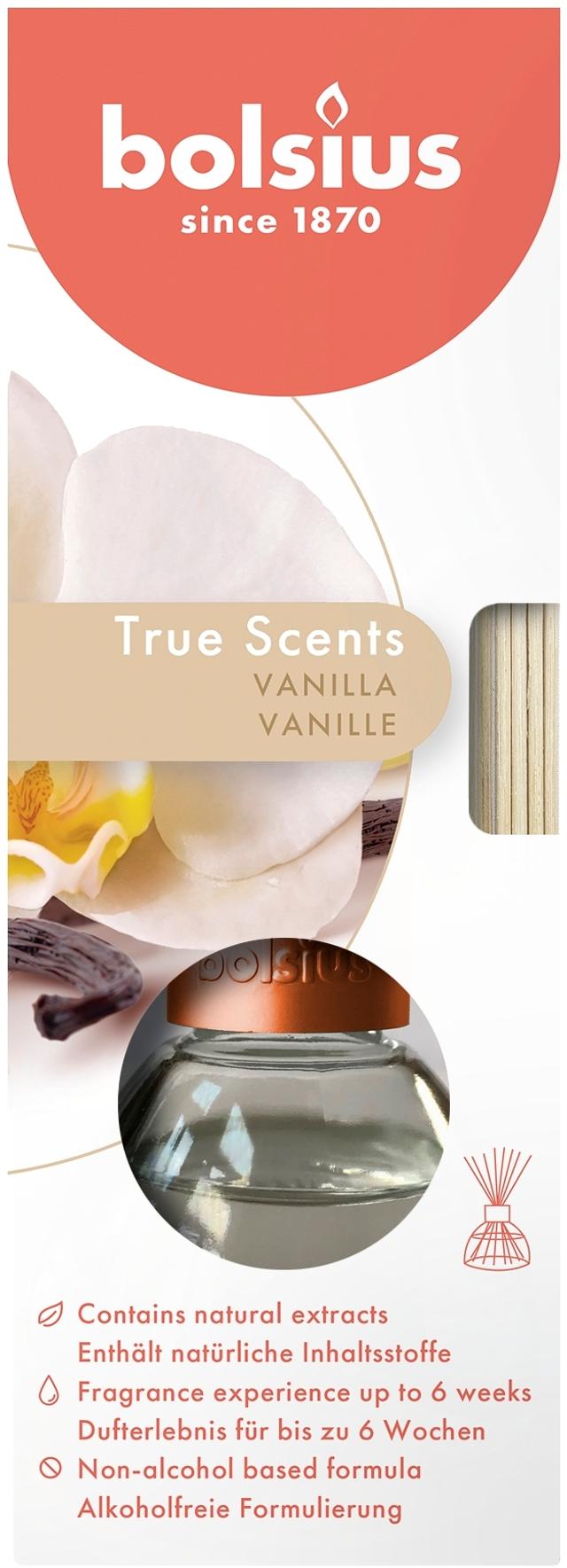 Bolsius Aromatic Fragranced diffuser 45ml True Scents Vanilla