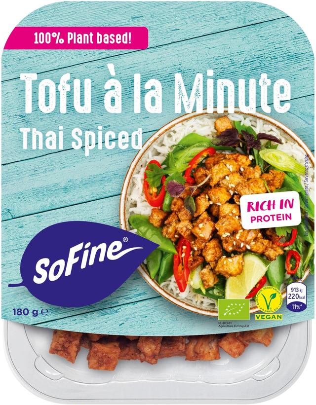 SoFine 180g marinoidut tofupalat thai luomu