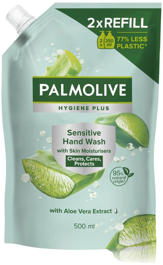 Palmolive Hygiene Plus Sensitive nestesaippua täyttöpussi 500ml