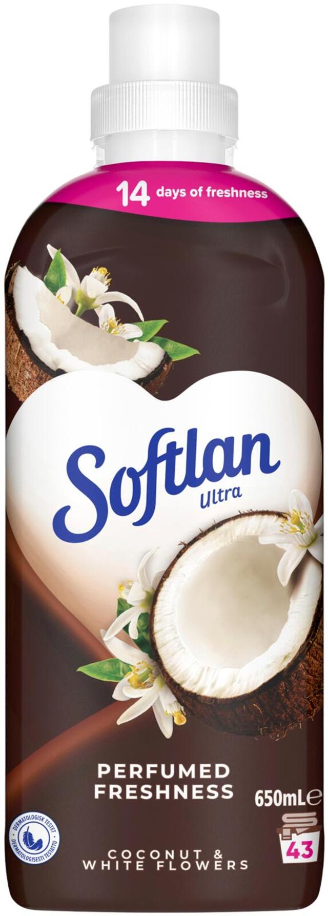 Softlan Perfumed Freshness Coconut & White Flowers huuhteluaine 650ml