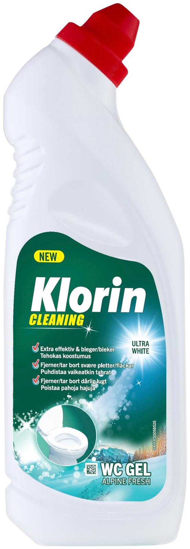 Klorin Cleaning Alpine Fresh wc-geeli 750ml