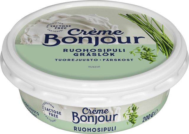 Crème Bonjour 200g Ruohosipuli tuorejuusto laktoositon