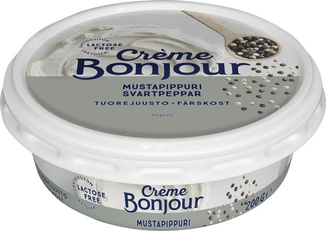 Crème Bonjour 200g Mustapippuri tuorejuusto laktoositon