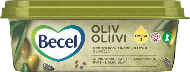 Becel 380g Oliivi Kevyt 38% kasvirasvalevite - sisältää oliiviöljyä