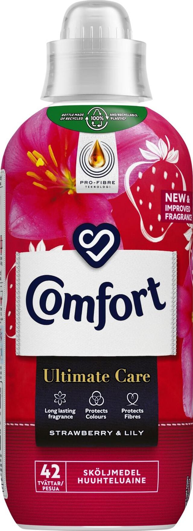 Comfort Strawberry & Lily Huuhteluaine Pitkäkestoinen tuoksu 762 ml 42 pesua