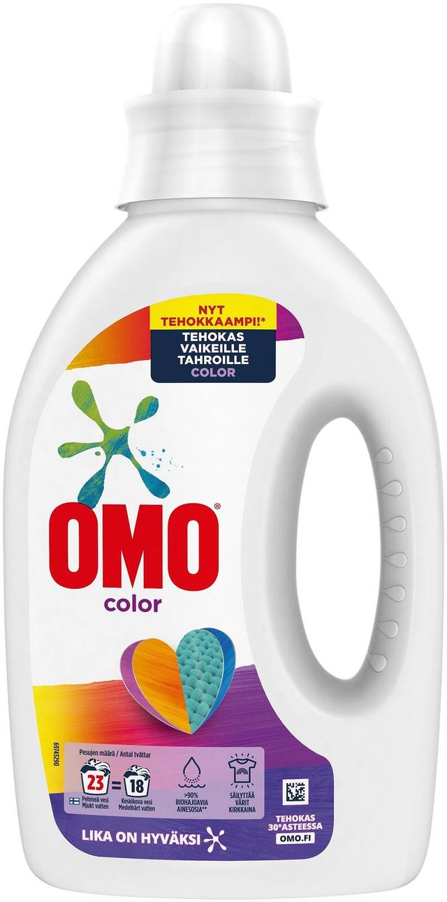 Omo Color Nestemäinen pyykinpesuaine Värillisille vaatteille 920 ml 23 pesua