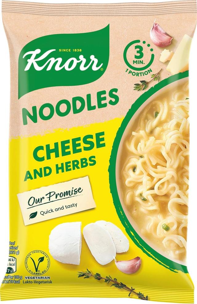 Knorr Cheese & Herbs Nuudelit 61 g 1 annos