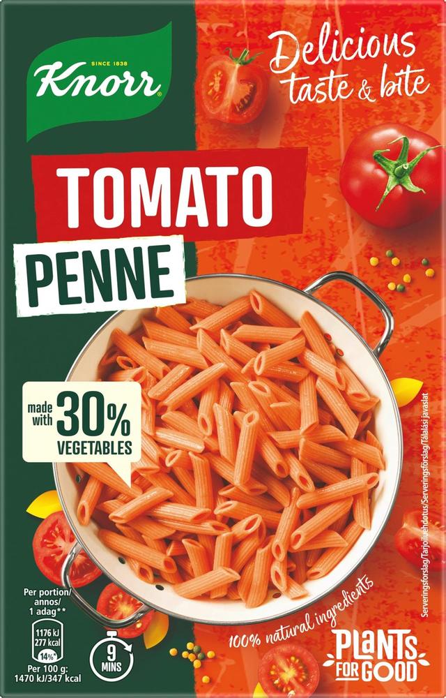 Knorr Tomato Penne Pasta 100 % luonnollisia ainesosia 300 g