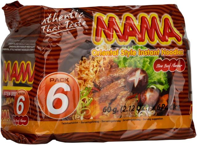 Mama 6-pack Lihanmakuinen nuudeli 6x60g