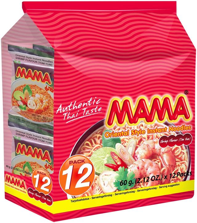 Mama 12-pack Itämainen katkaravunmakuinen nuudeli 12x60g