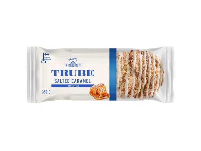 Trube Salted Caramel -täytepitko 350 g suolakaramellitäytteinen pullapitko