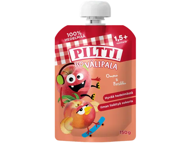 Piltti Iso Välipala 150g Omena-Persikka 1,5+v annospussi