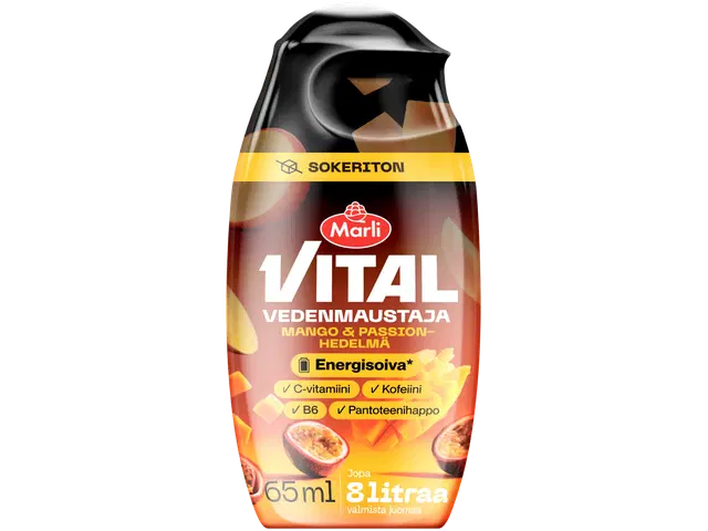 Marli Vital Sokeriton Mango & passionhedelmä vedenmaustaja 65 ml