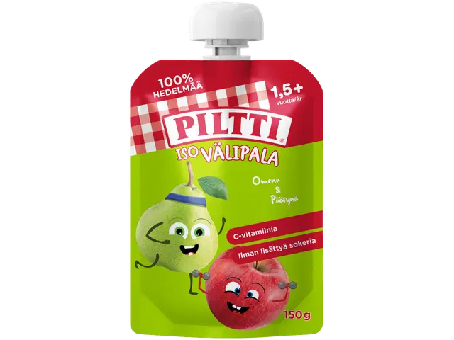 Piltti 150g Iso välipala Omena-päärynä 1,5+v annospussi