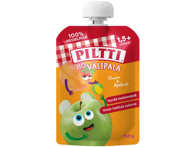 PILTTI Iso Välipala 150g Omena ja Aprikoosi 1,5+v annospussi