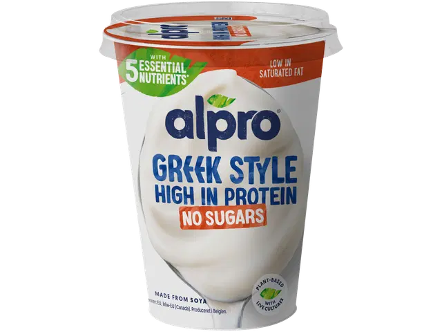 Alpro Greek Style No Sugars Hapatettu soijavalmiste, maustamaton 400g